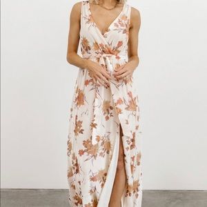 BRAND NEW Baltic Born Lennon Cream Floral Velvet Maxi Dress
